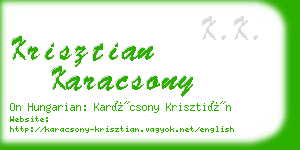 krisztian karacsony business card